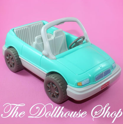 Fisher-Price Loving Family Dream Dollhouse Green Convertible Car for Camper-The Dollhouse Shop