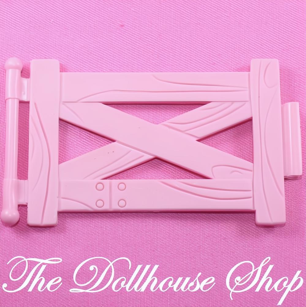 Fisher-Price Loving Family Dream Dollhouse Horse Pony Stable Pink Fence-The Dollhouse Shop