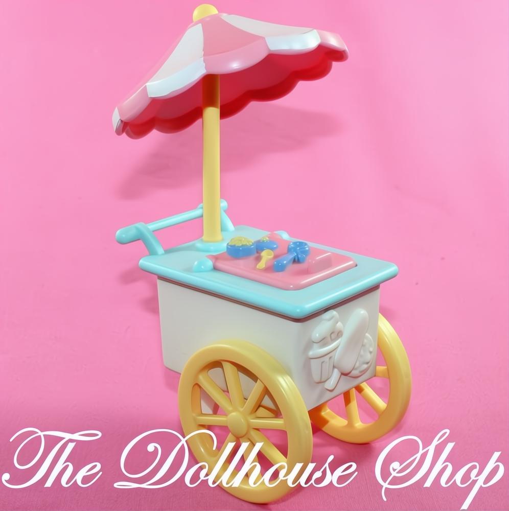 Fisher-Price Loving Family Dream Dollhouse Ice Cream Cart Village Vendor Shop-The Dollhouse Shop