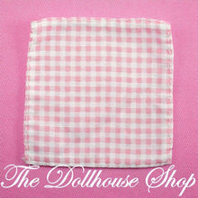 Fisher Price Loving Family Dream Dollhouse Laundry Pink White Sheet Blanket-The Dollhouse Shop