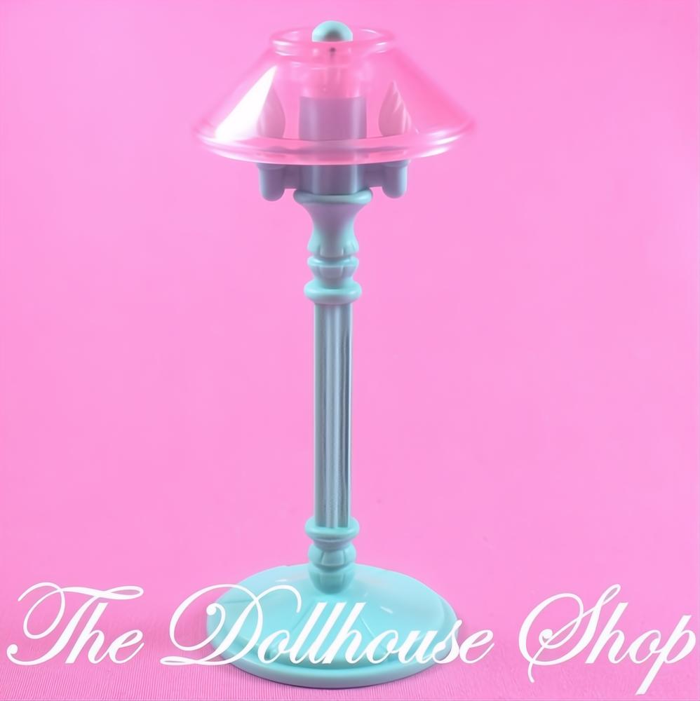 Fisher-Price Loving Family Dream Dollhouse Living Room Blue Floor Lamp-The Dollhouse Shop