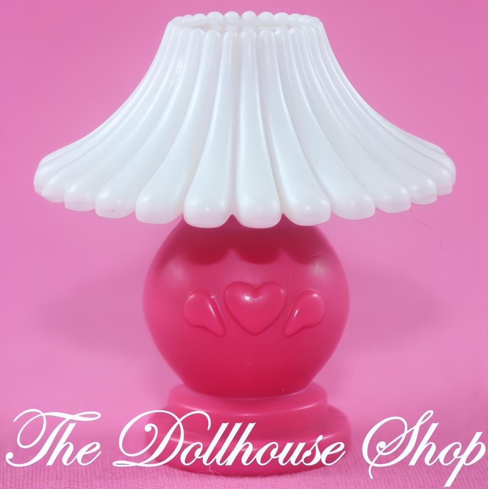 Fisher-Price Loving Family Dream Dollhouse Living Room Pink Lamp Light-The Dollhouse Shop