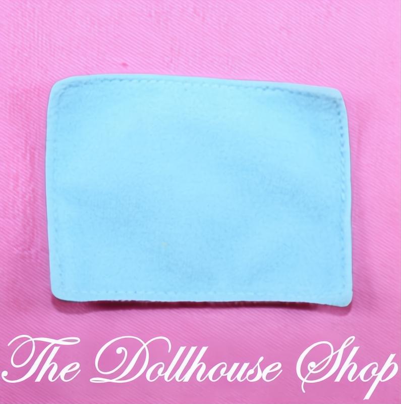 Fisher-Price Loving Family Dream Dollhouse Nursery Blue Cradle Blanket-The Dollhouse Shop