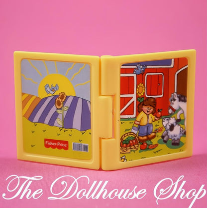 Fisher-Price Loving Family Dream Dollhouse Nursery Miniature Yellow Book-The Dollhouse Shop
