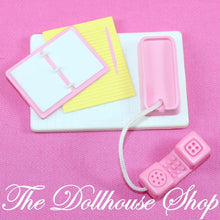 Fisher-Price Loving Family Dream Dollhouse Office Note Book Phone Tray-The Dollhouse Shop