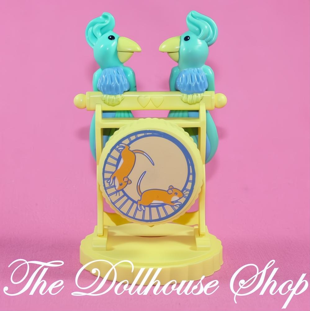 Fisher-Price Loving Family Dream Dollhouse Pet Kissing Love Birds Hamster Wheel-The Dollhouse Shop