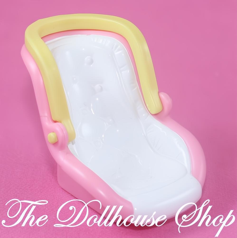 Fisher Price Loving Family Dream Dollhouse Pink Baby Girl Doll Carrier Car Seat-The Dollhouse Shop