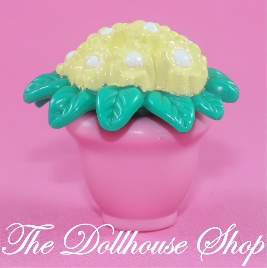Fisher-Price Loving Family Dream Dollhouse Pink Potted Plant Pot Vase Flowers-The Dollhouse Shop
