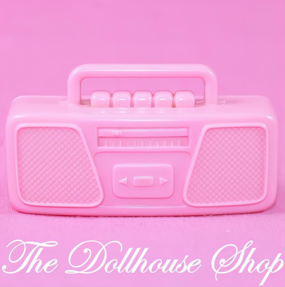 Fisher-Price Loving Family Dream Dollhouse Pink Stereo Radio Kids Bedroom-The Dollhouse Shop