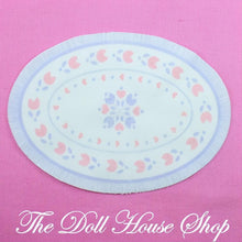 Fisher-Price Loving Family Dream Dollhouse Purple White Oval Floor Rug-The Dollhouse Shop