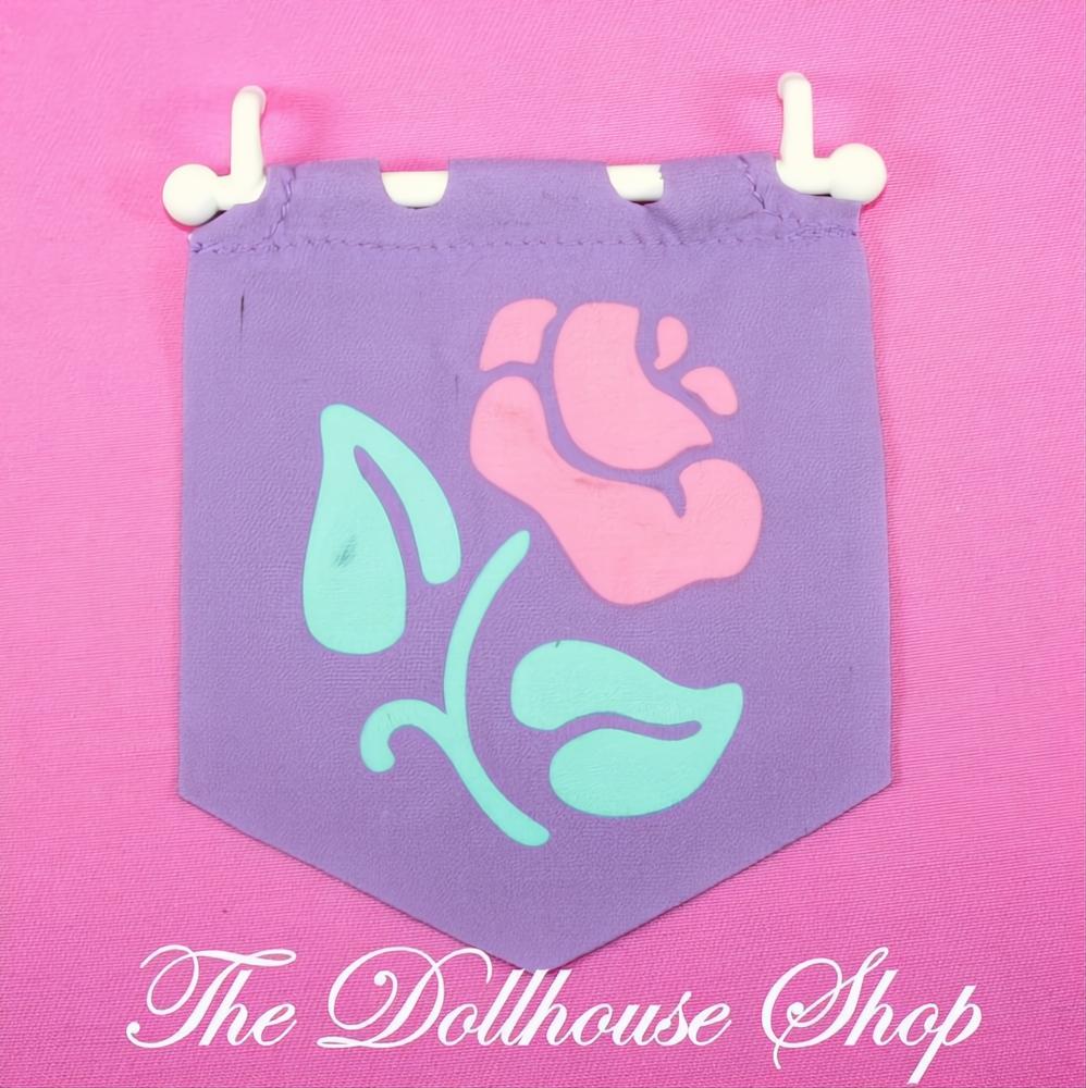 Fisher Price Loving Family Dream Dollhouse Seasonal Purple Spring Flower Flag-The Dollhouse Shop