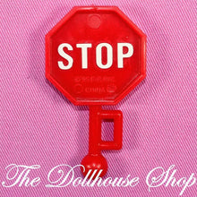 Fisher-Price Loving Family Dream Dollhouse Village Police Officer Stop Sign-The Dollhouse Shop