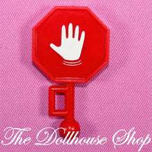 Fisher-Price Loving Family Dream Dollhouse Village Police Officer Stop Sign-The Dollhouse Shop