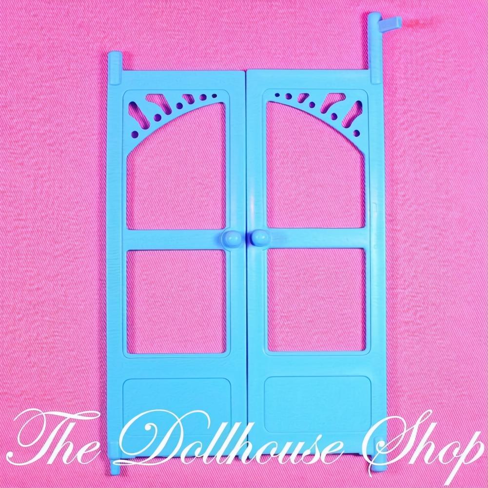 Fisher-Price Loving Family Dream Dollhouse w/ Blue Roof Replacement Blue Doors-The Dollhouse Shop