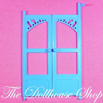 Fisher-Price Loving Family Dream Dollhouse w/ Blue Roof Replacement Blue Doors-The Dollhouse Shop