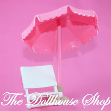 Fisher-Price Loving Family Dream Dollhouse White Beach Chair Pink Umbrella Pool-The Dollhouse Shop