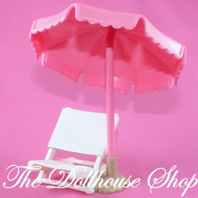 Fisher-Price Loving Family Dream Dollhouse White Beach Chair Pink Umbrella Pool-The Dollhouse Shop