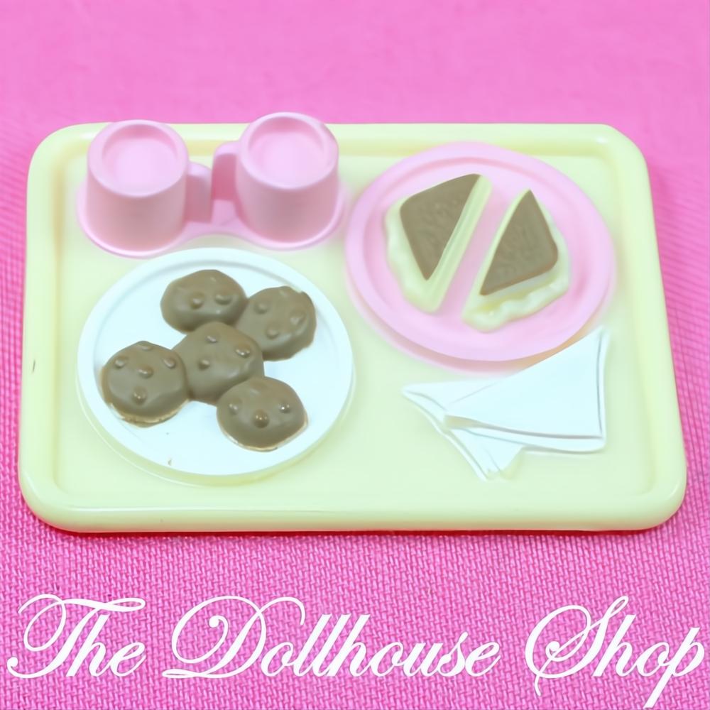 Fisher Price Loving Family Dream Dollhouse Yellow Milk Cookies Kitchen Food Tray-The Dollhouse Shop