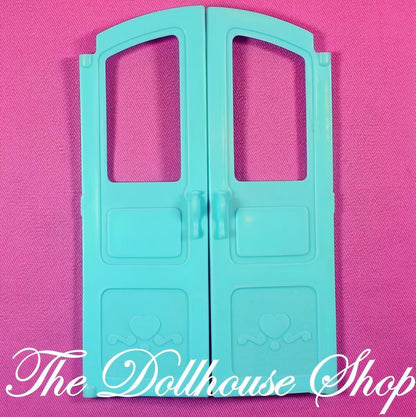 Fisher-Price Loving Family Grand Dollhouse Blue Front Doors Replacement-The Dollhouse Shop