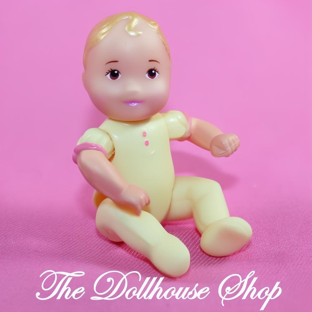 Fisher Price Loving Family Grand Mansion Dollhouse Yellow Baby Girl Doll-The Dollhouse Shop