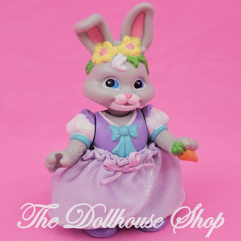 Fisher-Price Loving Family Hideaway Hollow Dollhouse Gray Purple Mommy Bunny Rabbit-The Dollhouse Shop