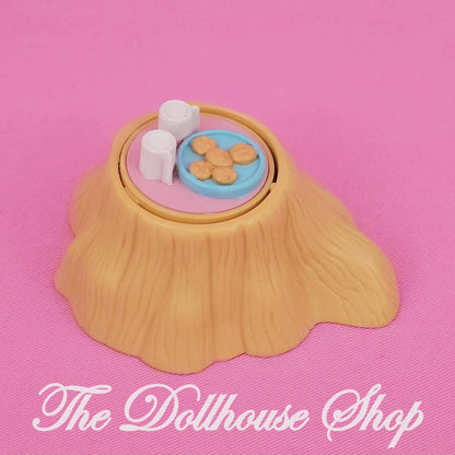 Fisher Price Loving Family Hideaway Hollow Treehouse Table Tree Stump Snacks-The Dollhouse Shop