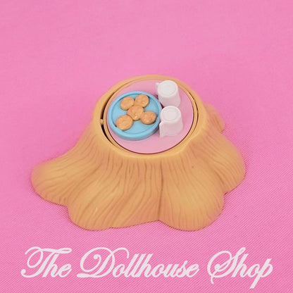 Fisher Price Loving Family Hideaway Hollow Treehouse Table Tree Stump Snacks-The Dollhouse Shop