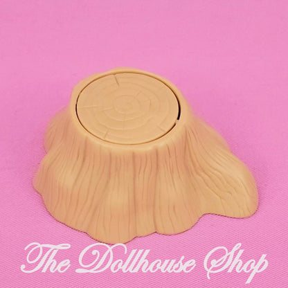 Fisher Price Loving Family Hideaway Hollow Treehouse Table Tree Stump Snacks-The Dollhouse Shop