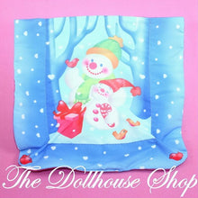 Fisher Price Loving Family Holidays Dollhouse Parents Christmas Bed Cover-The Dollhouse Shop