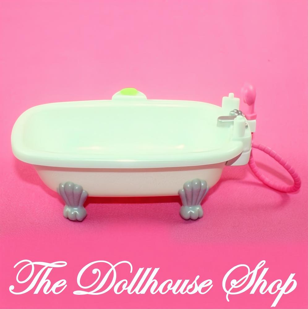 Fisher Price Loving Family Home Holidays Dollhouse Bathroom Claw Bath Tub-The Dollhouse Shop