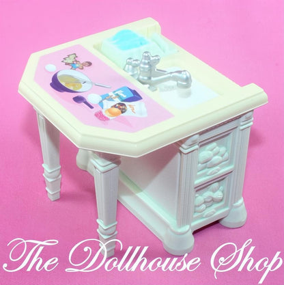 Fisher Price Loving Family Home Holidays Dollhouse Kitchen Sink Island Table-The Dollhouse Shop