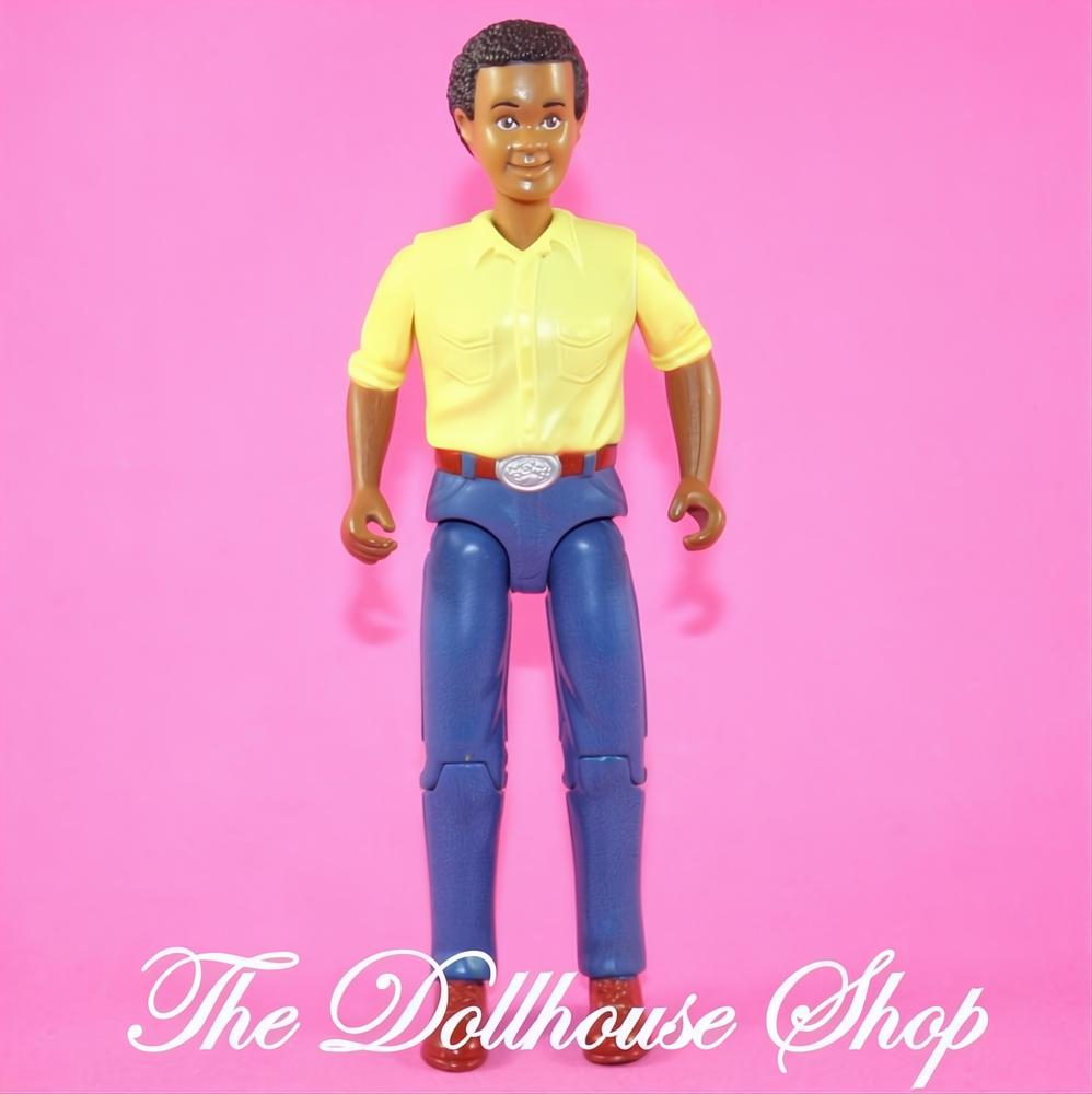 Fisher-Price Loving Family Home Stable Dollhouse African American Dad Yellow-The Dollhouse Shop