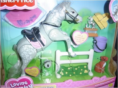 Fisher Price Loving Family Jumping Pony Lily Gray-The Dollhouse Shop