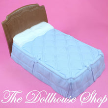 Fisher Price Loving Family Manor Dollhouse Parents Bedroom Blue Double Bed-The Dollhouse Shop