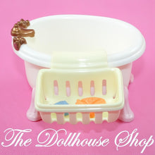 Fisher Price Loving Family New Addition Dollhouse Baby Doll Bath tub toy basket-The Dollhouse Shop