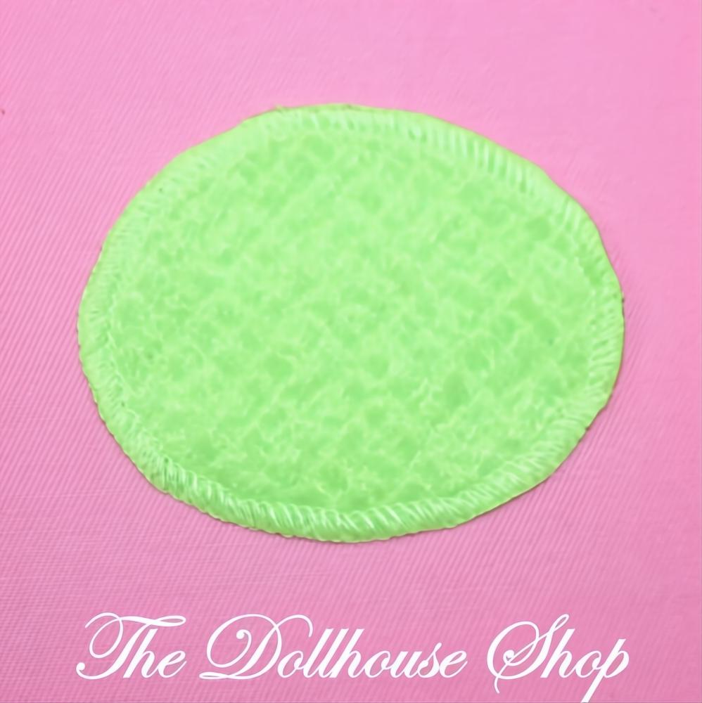 Fisher Price Loving Family New Additions Dollhouse Green Oval Floor Rug Mat-The Dollhouse Shop