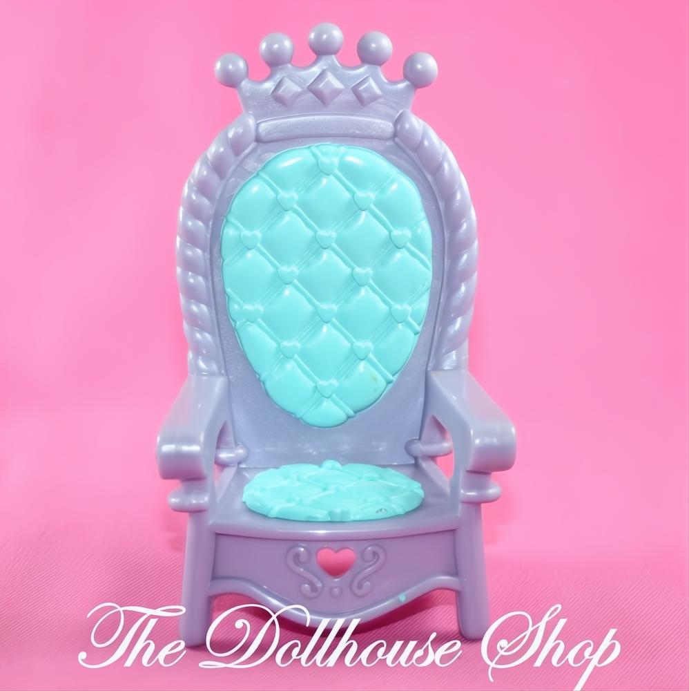 Fisher Price Loving Family Once upon a Dream Castle Dollhouse Purple Throne Chair-The Dollhouse Shop