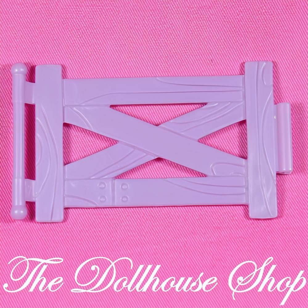 Fisher Price Loving Family Once Upon A Dream Dollhouse Purple Stable Fence-The Dollhouse Shop