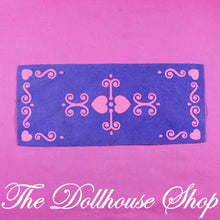 Fisher-Price Loving Family Once upon a Dream Palace Purple Rug Pink hearts-The Dollhouse Shop