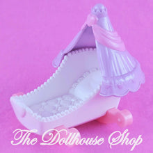 Fisher Price Loving Family Once Upon A Dream White Rocking Baby Cradle Crib-The Dollhouse Shop