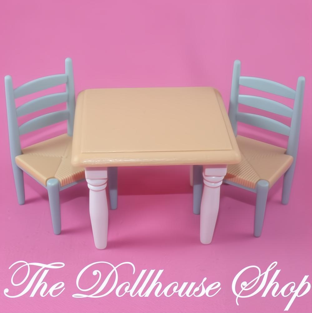 Fisher Price Loving Family Special Edition Dollhouse Kitchen Dining table chairs-The Dollhouse Shop