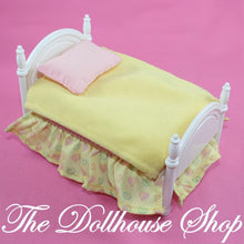 Fisher Price Loving Family Special edition town house white doll twin bed w sheets-The Dollhouse Shop