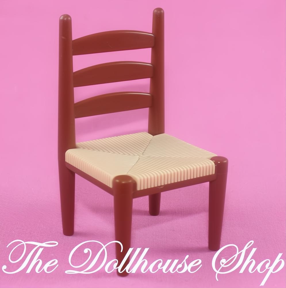 Fisher Price Loving Family Special Edition Townhouse Dollhouse Brown Desk Chair-The Dollhouse Shop