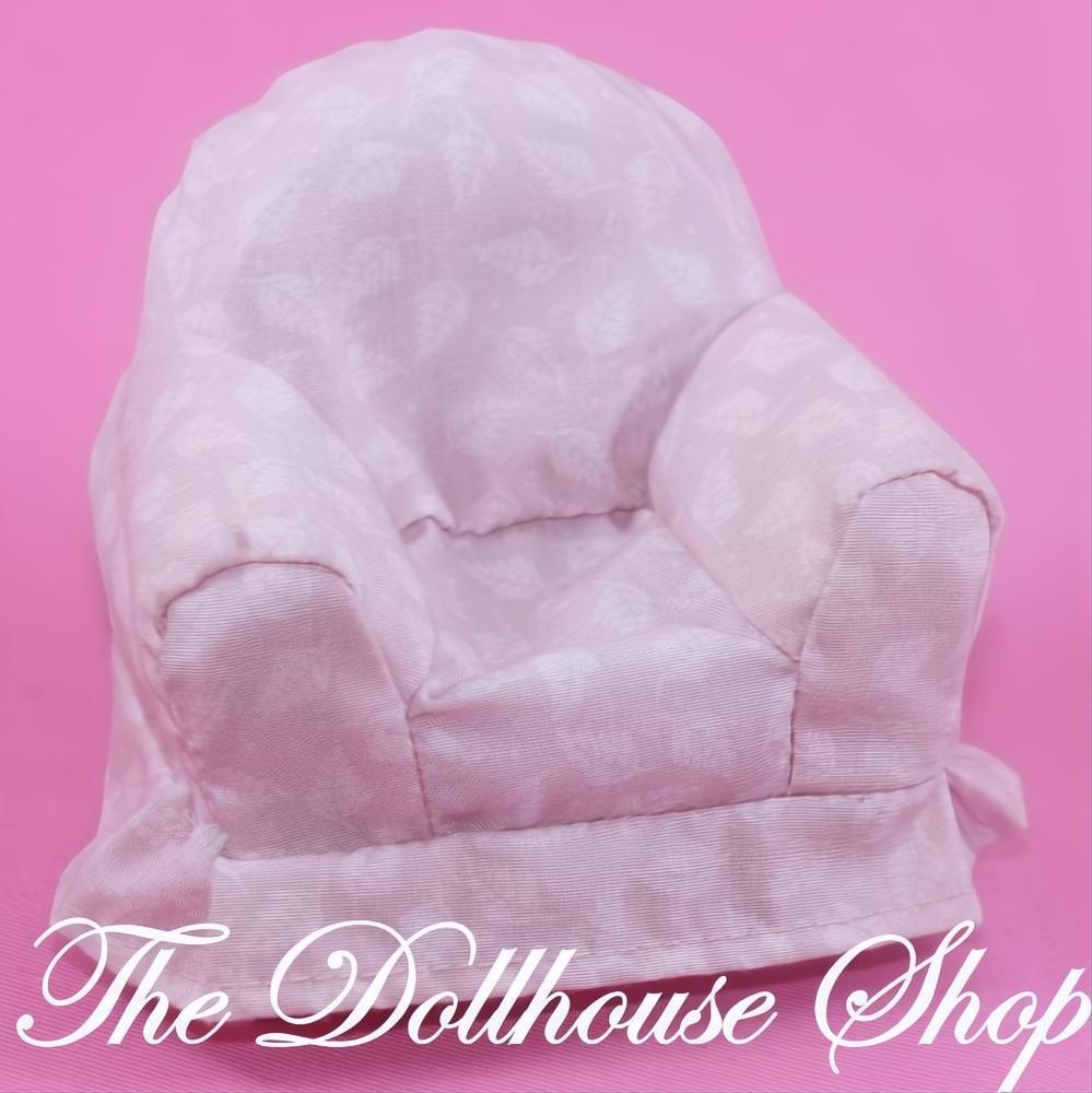 Fisher Price Loving Family Special Edition Townhouse Pink Sofa chair Fabric-The Dollhouse Shop