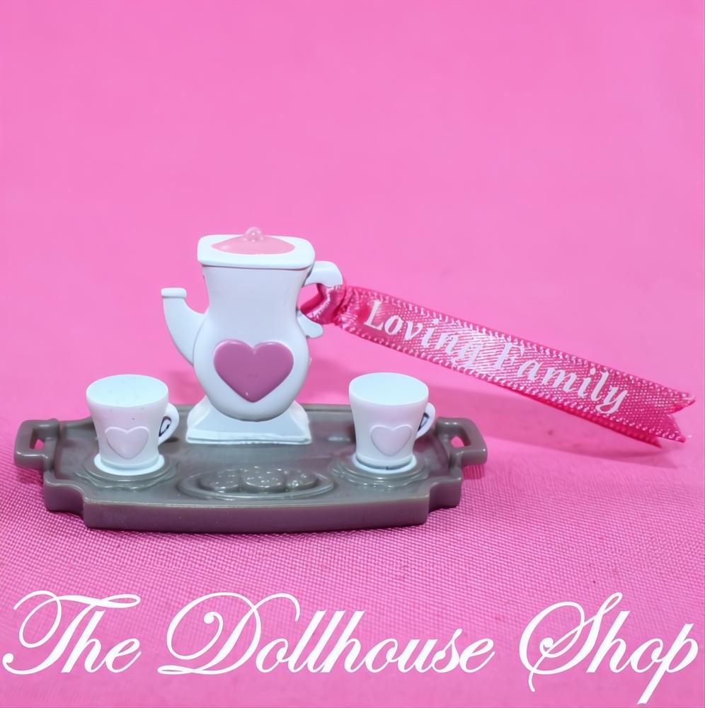 Fisher Price Loving Family Sweet Sounds Dollhouse Tea for Two Set Tray Kitchen-The Dollhouse Shop