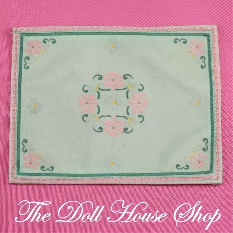 Fisher Price Loving Family Townhouse Dollhouse Living Room Floor Rug Green-The Dollhouse Shop