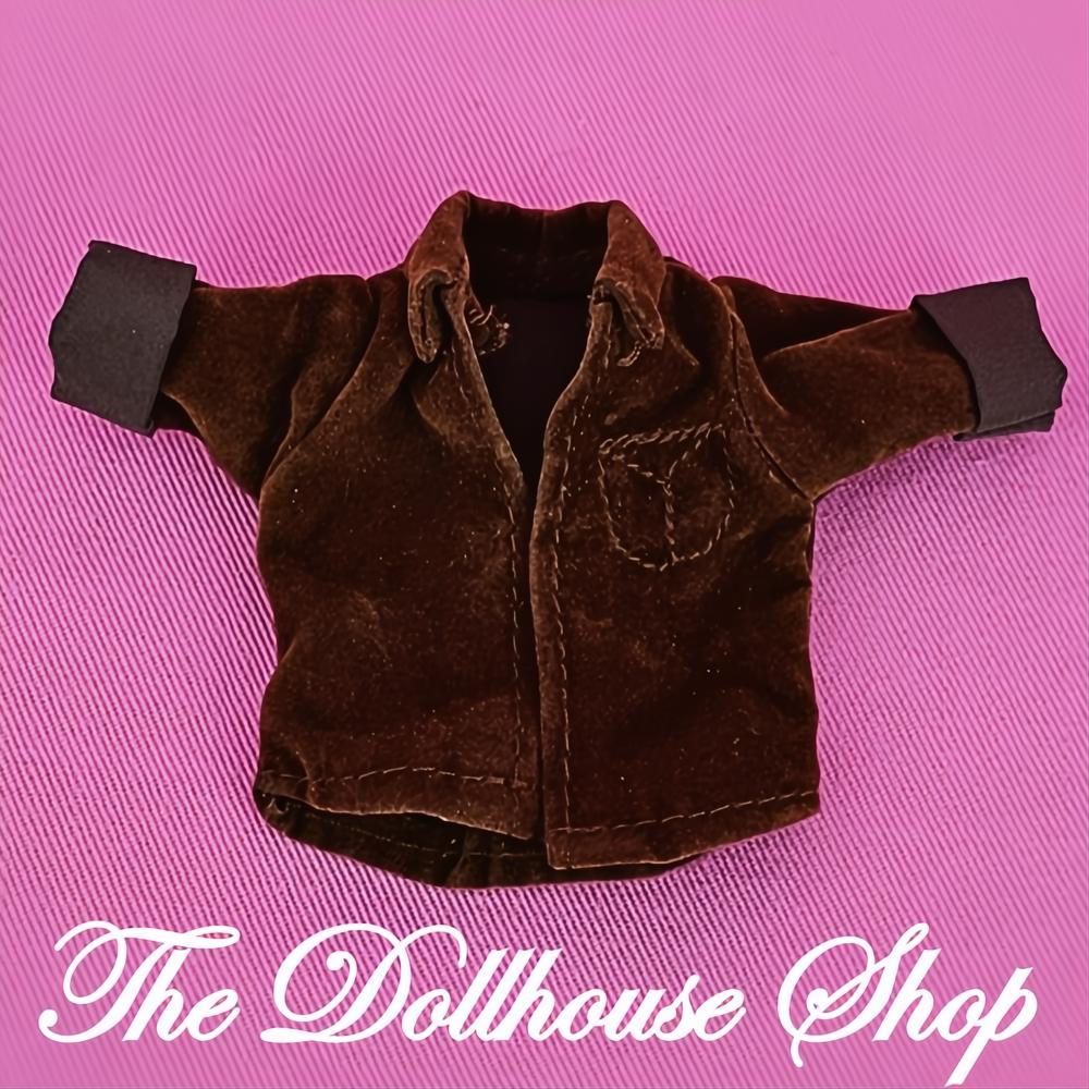 Fisher Price Loving Family Townhouse Dollhouse Mom's Brown jacket Shirt-The Dollhouse Shop