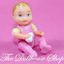 Fisher Price Loving Family Twin Time Dollhouse Blonde Pink Baby Girl Doll-The Dollhouse Shop