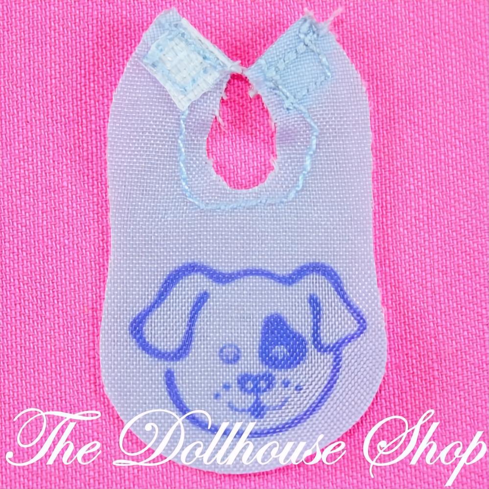 Fisher Price Loving Family Twin Time Dollhouse Blue Baby Boy Doll Bib Feeding Nursery-The Dollhouse Shop