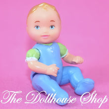 Fisher Price Loving Family Twin Time Dollhouse Blue Blonde Baby Boy Doll-The Dollhouse Shop